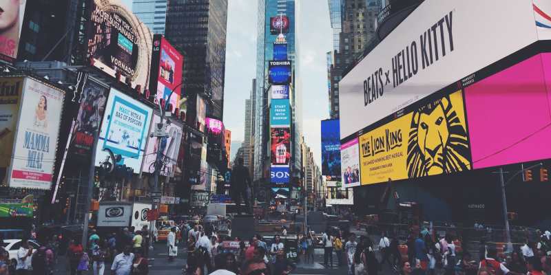 Times Square, muitas pessoas