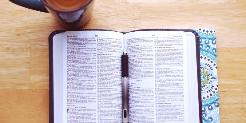 Bíblia aberta e caneta - Homens de pequena fé