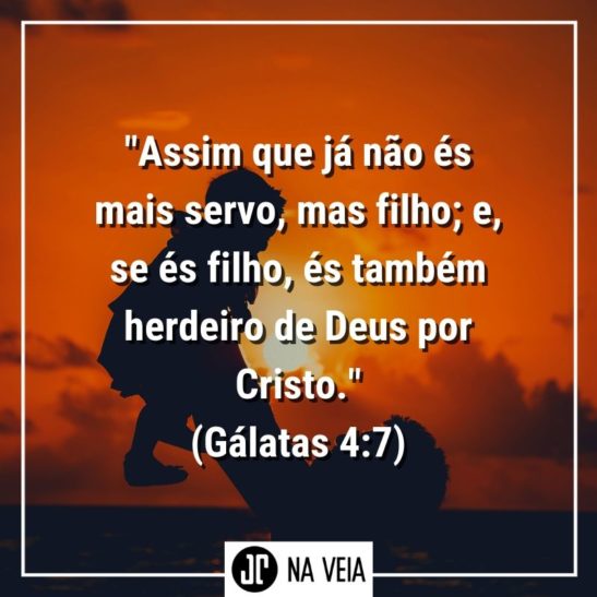 Versículos filhos de Deus - Gálatas 4:7