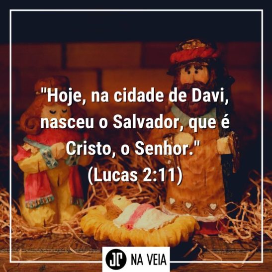 Imagem de versículos para o Natal com o texto de Lucas 2:11